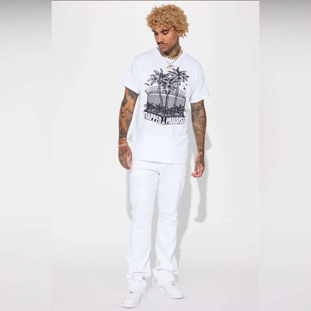 White Loose Fitting Jeans